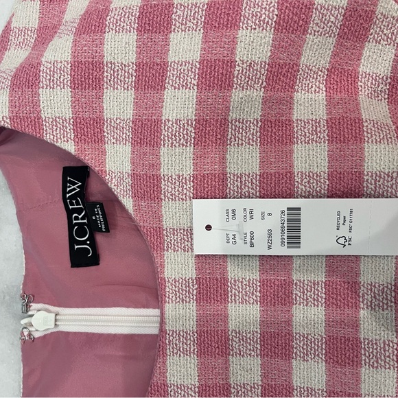 J Crew pink and white gingham dress NWT - Picture 2 of 3